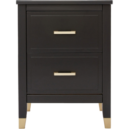 Palazzi 2 Drawer Black Wide Bedside Table - Wilko - thumbnail 4