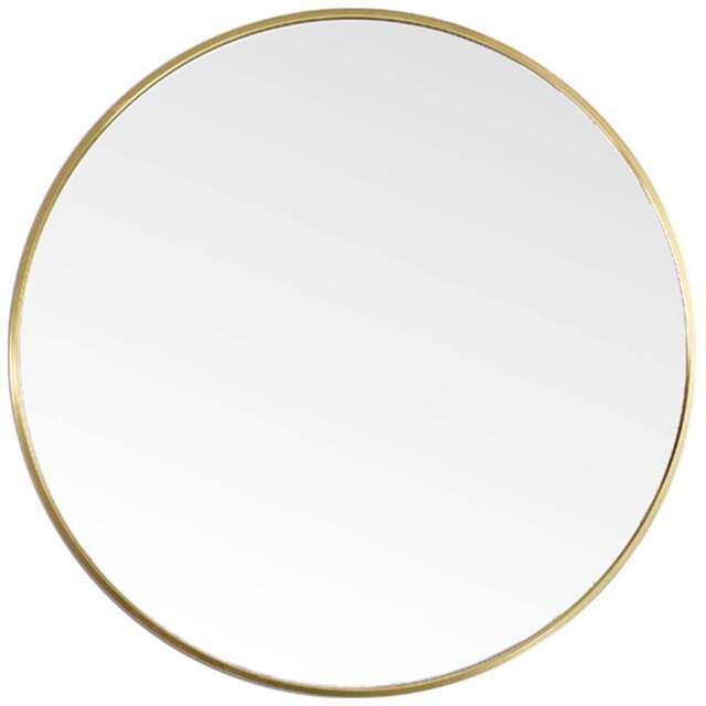 Living and Home Gold Frame Nordic Wall Mounted Bathroom Mirror 60cm - Size: 60 x 60cm - Wilko - image 1