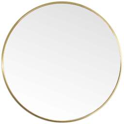 Living and Home Gold Frame Nordic Wall Mounted Bathroom Mirror 60cm - Size: 60 x 60cm - Wilko