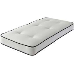 Extreme Comfort Small Single Blue and White Tufted Open Coil Spring Mattress - eXtreme comfort ltd - Wilko