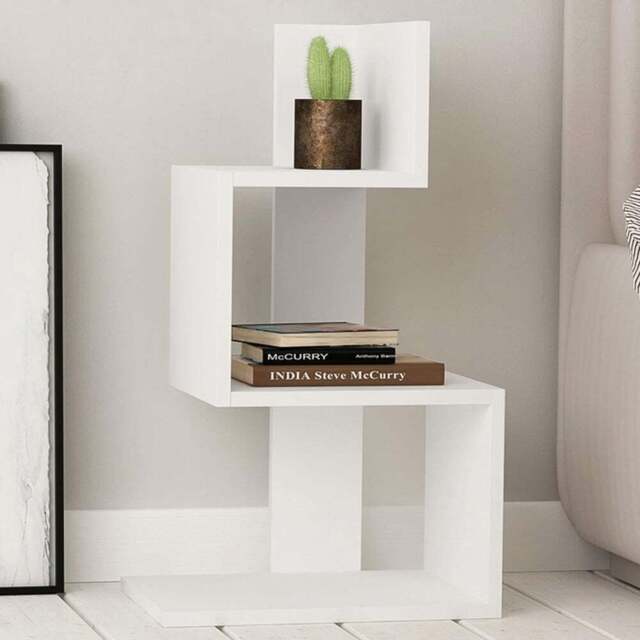 Decortie Rosie 3 Shelf White Modern Side Table - Size: 72 x 42 x 30cm - Wilko - image 1