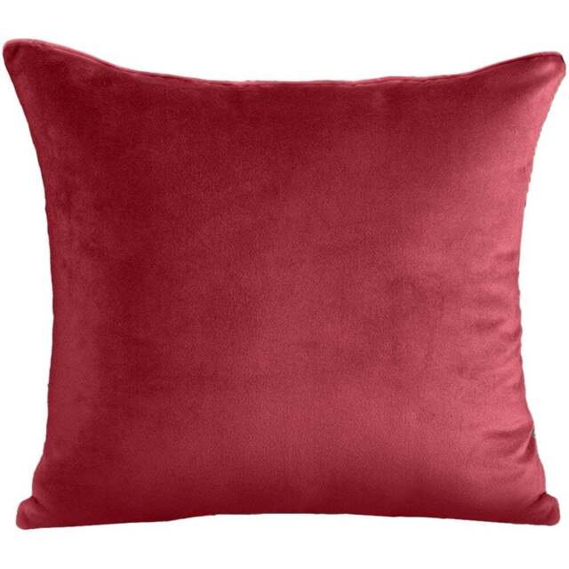 Velosso Luna Velvet Plain Red Filled Cushion 43 x 43cm 2 Pack - Wilko - image 1