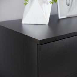 Vida Designs Riano 5 Drawer Black Unique Anti Bowing Chest of Drawers with Metal Handles - Wilko - thumbnail 4