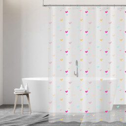 Multicolour Hearts Shower Curtain - Multicolour - Wilko - thumbnail 3