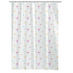 Multicolour Hearts Shower Curtain - Multicolour - Wilko - thumbnail 1
