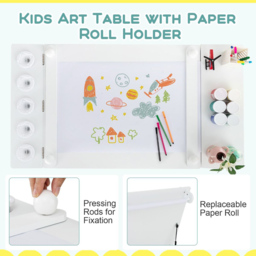 Costway White Kids 2 in 1 Table and Chair Set - Size: 101 x 68 x 16cm - Wilko - thumbnail 6