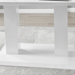 Furniturebox Molini Cesano 6 Seater Dining Set White Gloss Cream and Gold - Wilko - thumbnail 7