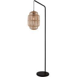 Lighting Collection Kaia Grey Drum Ceiling Shade - Size: 160 x 28 x 49cm - Black - Wilko