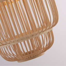 Lighting Collection Kaia Grey Drum Ceiling Shade - Size: 160 x 28 x 49cm - Black - Wilko - thumbnail 5
