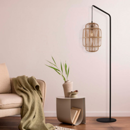 Lighting Collection Kaia Grey Drum Ceiling Shade - Size: 160 x 28 x 49cm - Black - Wilko - thumbnail 3