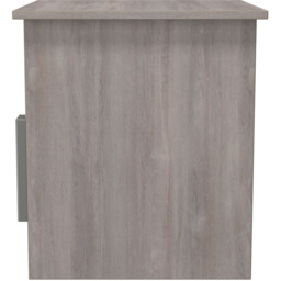 Crowndale Milan Single Drawer Single Shelf Grey Gloss and Grey Oak Lamp Table Ready Assembled - Size: 50 x 44 x 44cm - Grey Gloss & Grey Oak - Wilko - thumbnail 7