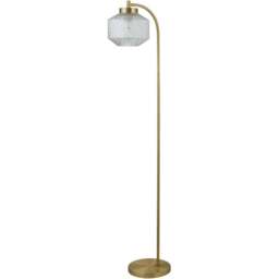 Lighting Collection Kaia White Drum Ceiling Shade - Size: 150 x 35 x 22cm - Gold - Wilko - thumbnail 1