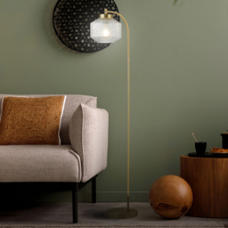Lighting Collection Kaia White Drum Ceiling Shade - Size: 150 x 35 x 22cm - Gold - Wilko - thumbnail 3