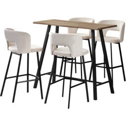 Axel 4 Seater Bar Table Set Black - Wilko - thumbnail 3