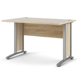 Florence Wooden and Steel 120cm Desk Oak and Silver Grey - Size: 80.1 x 120.1 x 75cm - Furniture to Go - Wilko - thumbnail 4