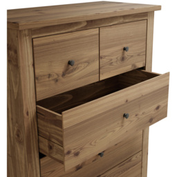 Havana 5 Drawer Pine Chest of Drawers - Brown - LPD Home - Wilko - thumbnail 5
