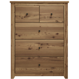 Havana 5 Drawer Pine Chest of Drawers - Brown - LPD Home - Wilko - thumbnail 3
