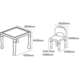 Liberty House Toys Orange and Green Plastic Table and Chairs - Multi - Wilko - thumbnail 5
