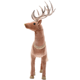 The Seasonal Gift Co Taupe and Gold Standing Deer Christmas Decoration 43cm - Size: 41.5 x 25 x 18.5cm - Pink - The Seasonal Gift Co. - Wilko - thumbnail 3