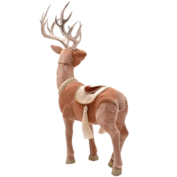 The Seasonal Gift Co Taupe and Gold Standing Deer Christmas Decoration 43cm - Size: 41.5 x 25 x 18.5cm - Pink - The Seasonal Gift Co. - Wilko - thumbnail 4