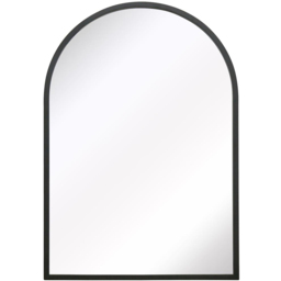 MirrorOutlet The Arcus Black Framed Arched Garden Wall Mirror 100 x 70cm - Size: 100 x 70 x 3cm - Wilko - thumbnail 1