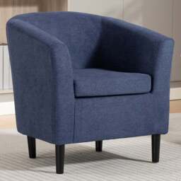 Artemis Home Beulah Denim Fabric Accent Chair - Size: Single - Wilko - thumbnail 1