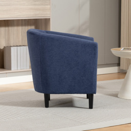Artemis Home Beulah Denim Fabric Accent Chair - Size: Single - Wilko - thumbnail 6