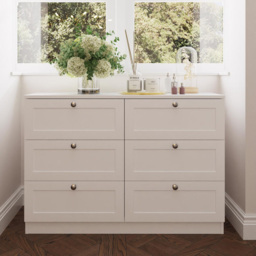 FWStyle Artus 6 Drawer White Panelled Chest of Drawers - Wilko - thumbnail 5