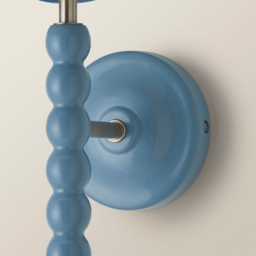 ValueLights Trim Scallop Shade Blue Bobbin LED Wall Light with Bulb 2 Pack - Size: 32 x 19 x 20cm - Wilko - thumbnail 7