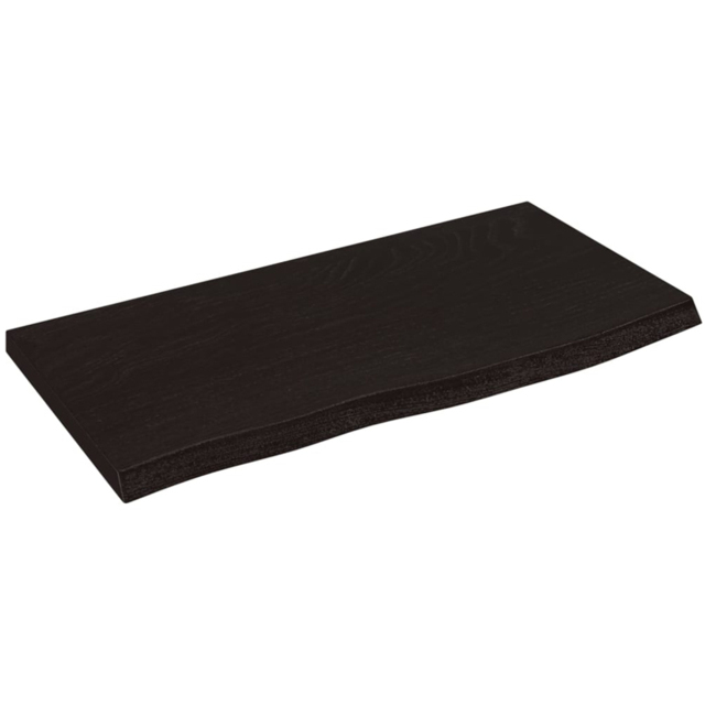 vidaXL 60 x 30 x 2cm Brown Wall Shelf - Size: 2 x 60 x 30cm - Wilko - image 1