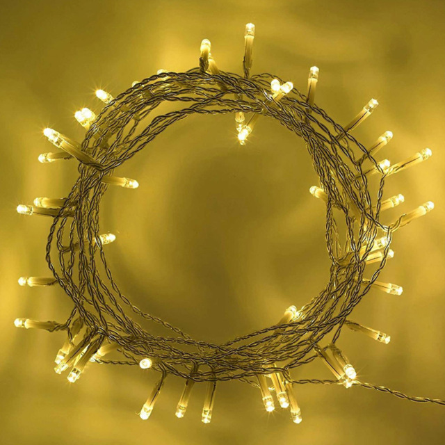 Shatchi 20 Warm White LED Clear Cable Christmas String Light 2m - Yellow - Wilko - image 1
