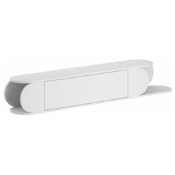 FWStyle Tone Single Door 2 Shelf White Wall Mounted TV Unit - Size: 30 x 180 x 29.6cm - Wilko - thumbnail 3
