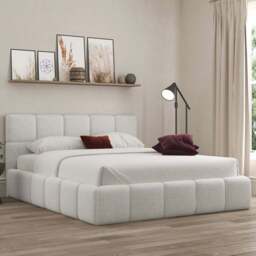 DS Living Ovella Double Dove Cubed Ottoman Bed - Grey - Wilko - thumbnail 1