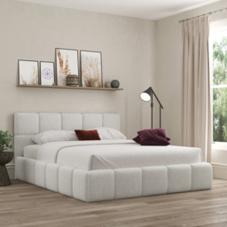 DS Living Ovella Double Dove Cubed Ottoman Bed - Grey - Wilko - thumbnail 4