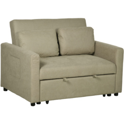 Portland 2 Seater Light Brown Sofa Bed - Wilko - thumbnail 3