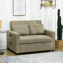Portland 2 Seater Light Brown Sofa Bed - Wilko - thumbnail 5