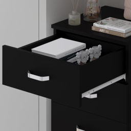 FWStyle Tunis Matt Black 5 Drawer Slim Chest - Wilko - thumbnail 5