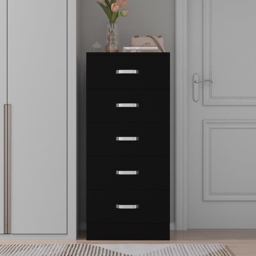 FWStyle Tunis Matt Black 5 Drawer Slim Chest - Wilko - thumbnail 6