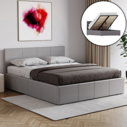 VIDA DESIGNS Lisbon Double Grey Faux Leather Ottoman Bed - Wilko - thumbnail 6
