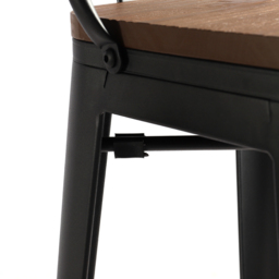 Living and Home Set of 2 Metal High Bar Stool - Brown - Wilko - thumbnail 6