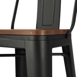 Living and Home Set of 2 Metal High Bar Stool - Brown - Wilko - thumbnail 5