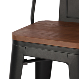 Living and Home Set of 2 Metal High Bar Stool - Brown - Wilko - thumbnail 4
