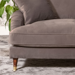 Mackenzie 2 Seater Taupe Plush Velvet Sofa - Artemis Home - Wilko - thumbnail 4
