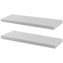 Harbour Housewares 100cm 2 Pack White Floating Wall Shelf - Size: 23.5 x 100 x 3.8cm - Wilko - thumbnail 3