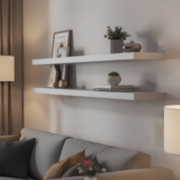 Harbour Housewares 100cm 2 Pack White Floating Wall Shelf - Size: 23.5 x 100 x 3.8cm - Wilko - thumbnail 7