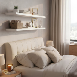Harbour Housewares 100cm 2 Pack White Floating Wall Shelf - Size: 23.5 x 100 x 3.8cm - Wilko - thumbnail 6