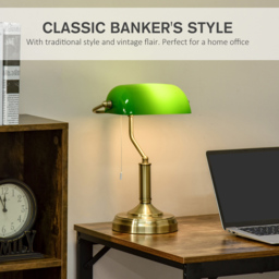 Portland Green and Bronze Antique Table Lamp - Size: 27.5 x 17.5 x 39cm - Wilko - thumbnail 5