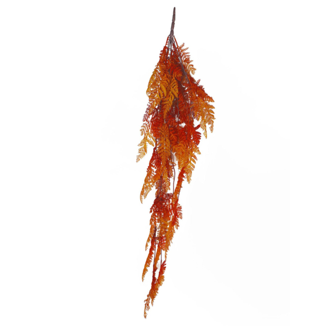 Leaf Artificial Hanging Maidenhair Autumn Orange Fern Plant 100cm - Size: 100 x 20 x 2cm - Wilko - image 1