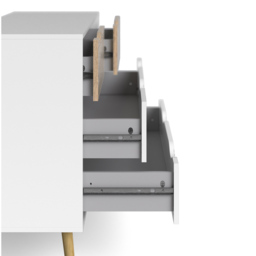 Florence 4 Drawer White and Oak Chest of Drawers - Furniture to Go - Wilko - thumbnail 7