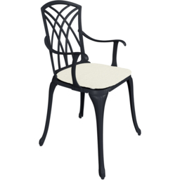 Charles Bentley Cast Aluminium  4 Seater Round Dining Set - Black - Wilko - thumbnail 4
